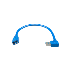 USB extension cable 0,3m one side right angle