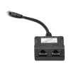 RJ45-splitter 1xRJ45 male/15cm cable/2xRJ45 female