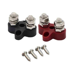 Dual Terminal Stud M8-linked set (1 red/1 black)